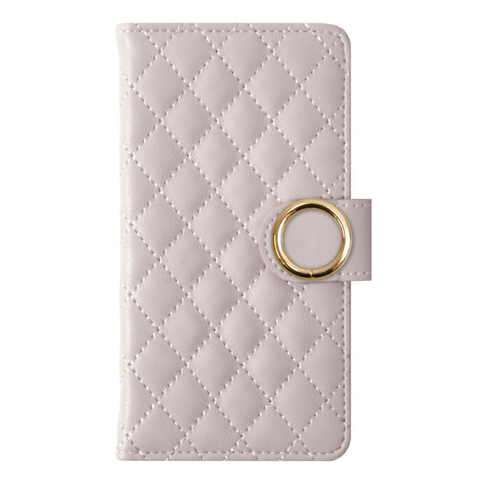 Étui portefeuille avec anneau doré matelassé et miroir (avec ceinture) pour la série Google Pixel