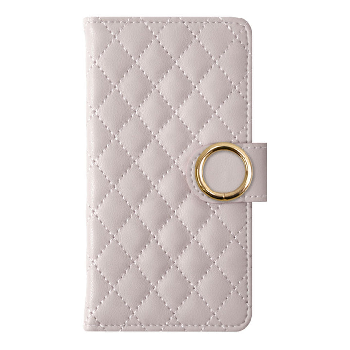 Étui portefeuille avec anneau doré matelassé et miroir (avec ceinture) pour la série Google Pixel