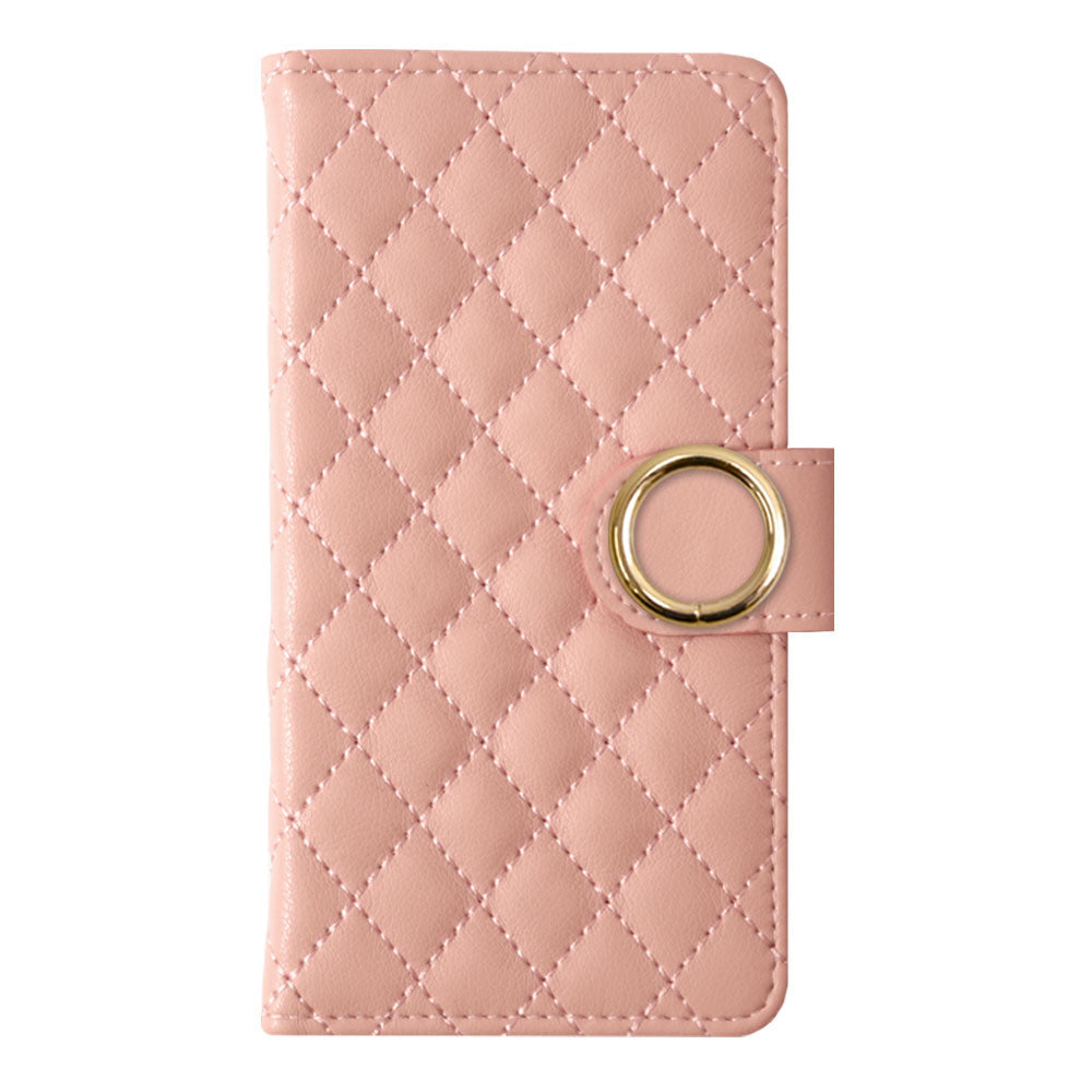 Étui portefeuille avec anneau doré matelassé et miroir (avec ceinture) pour la série Google Pixel