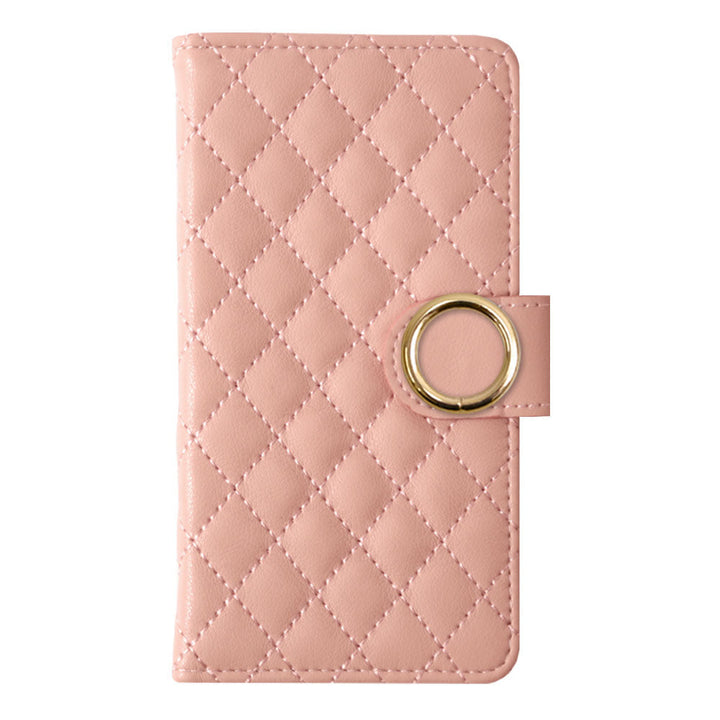 Étui portefeuille avec anneau doré matelassé et miroir (avec ceinture) pour la série Google Pixel