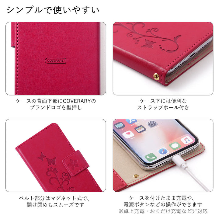 Vegan Leather Butterfly Flower Embossed Wallet Case