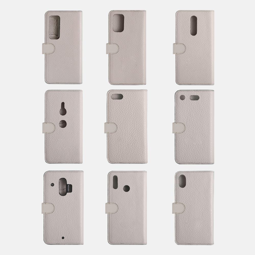 本革 32色 イタリアンシュリンクレザー 手帳型ケース（ベルトあり） AQUOSシリーズ