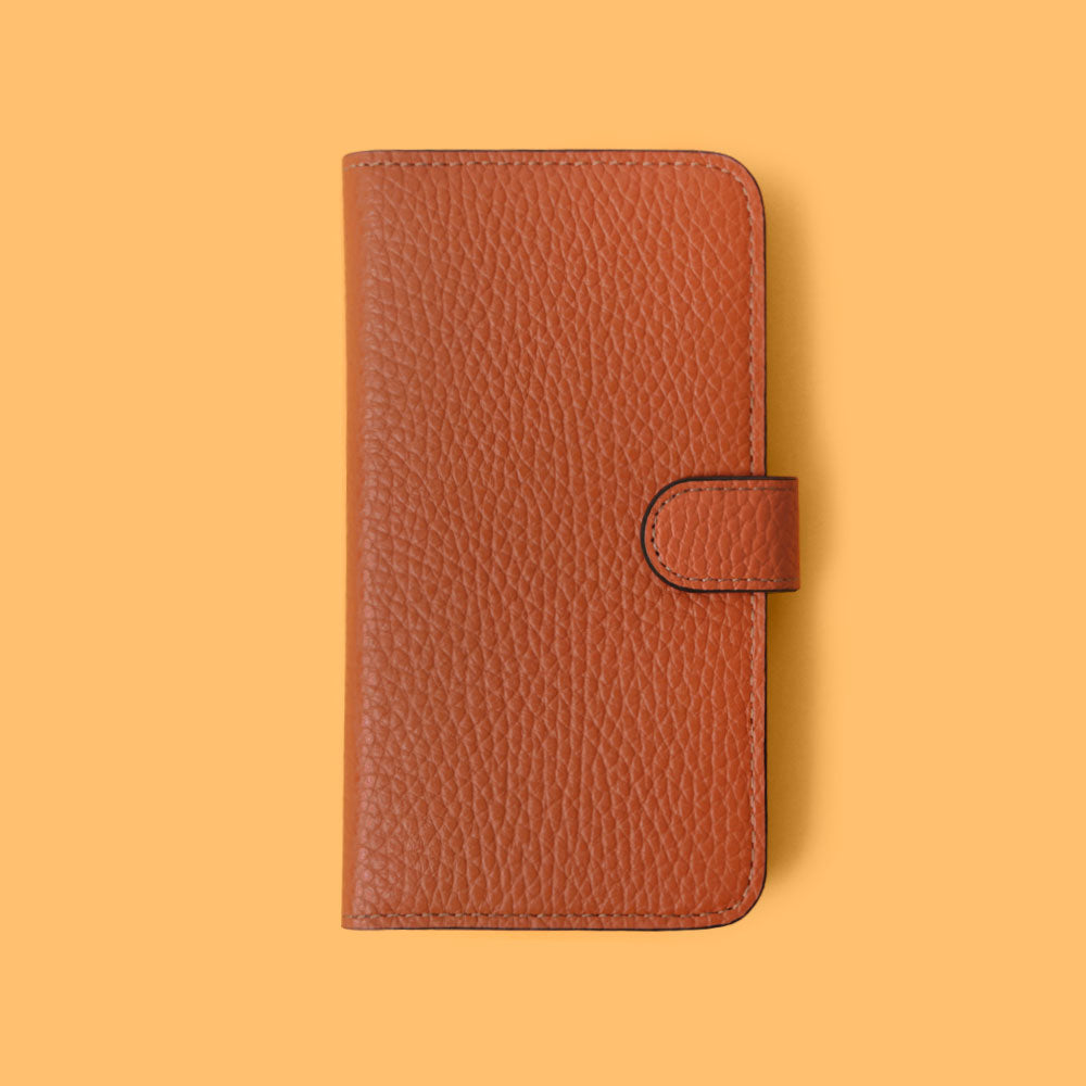 【POPUP Limited Sale】Genuine Leather 32 Colors Italian Shrink Leather Genuine Leather Belted Stone Ribbon Wallet Case (With Belt)