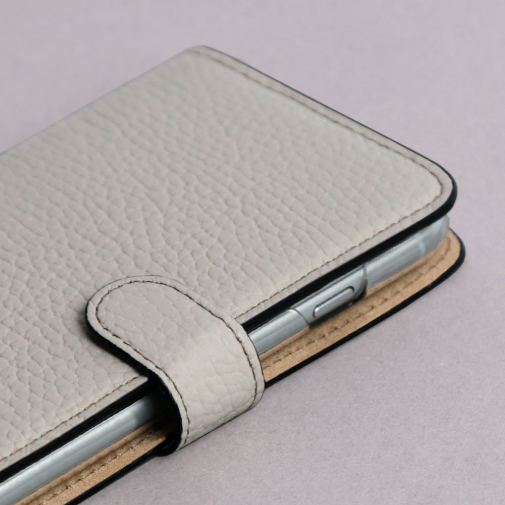 【POPUP Limited Sale】Genuine Leather 32 Colors Italian Shrink Leather Genuine Leather Belted Stone Ribbon Wallet Case (With Belt)