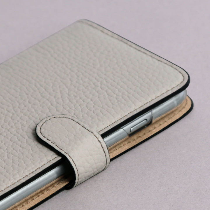 【POPUP Limited Sale】Genuine Leather 32 Colors Italian Shrink Leather Genuine Leather Belted Stone Ribbon Wallet Case (With Belt)