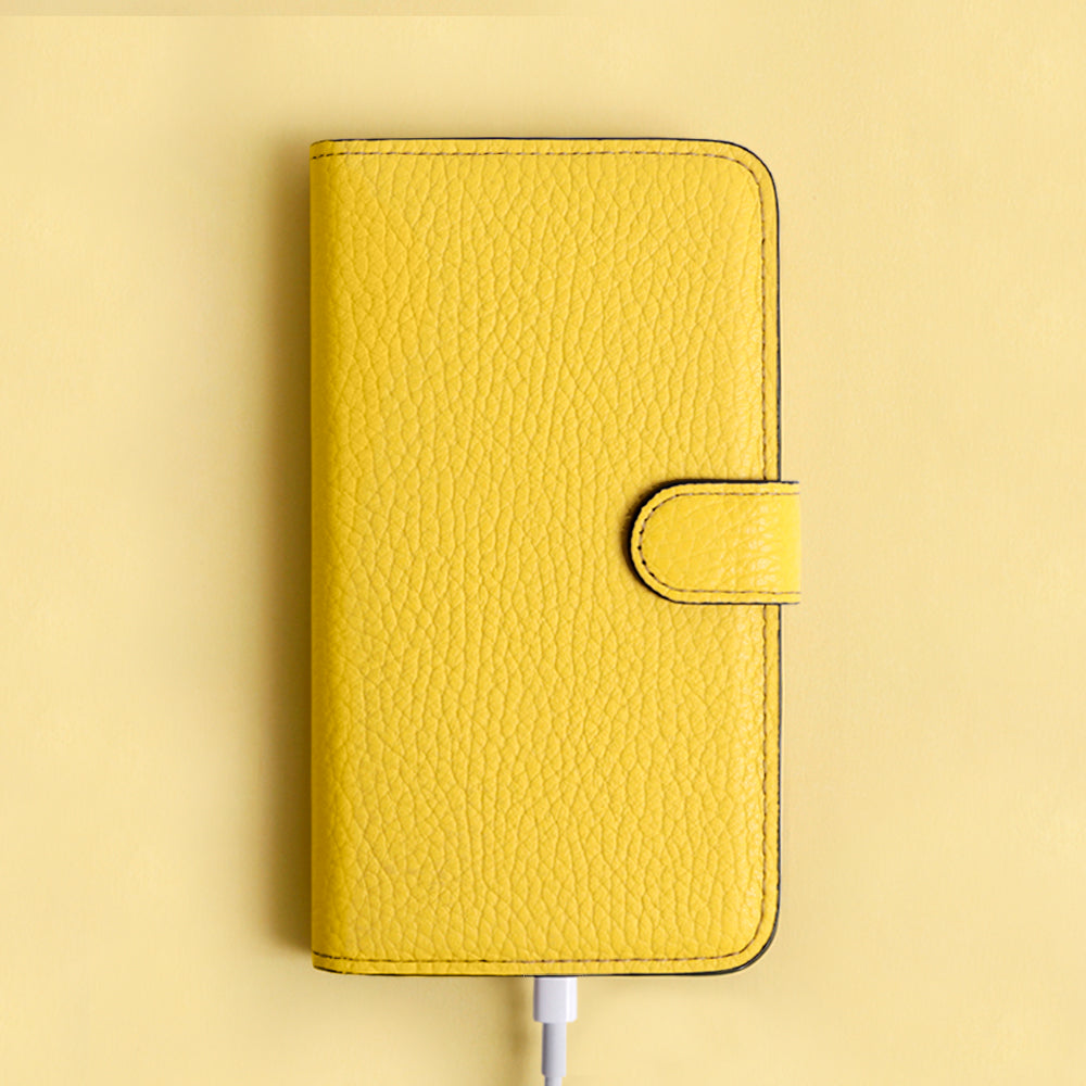 【POPUP Limited Sale】Genuine Leather 32 Colors Italian Shrink Leather Genuine Leather Belted Stone Ribbon Wallet Case (With Belt)