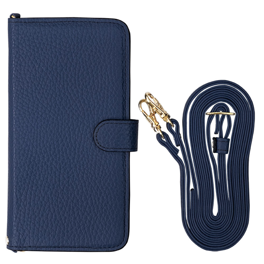 Genuine leather 32 colors Italian shrink leather shoulder strap included notebook-style case (with belt)