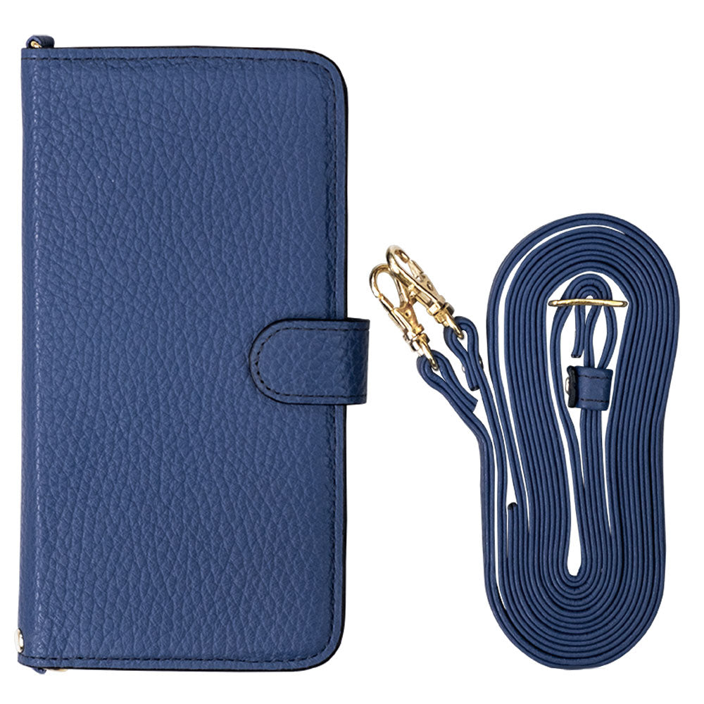 Genuine leather 32 colors Italian shrink leather shoulder strap included notebook-style case (with belt)