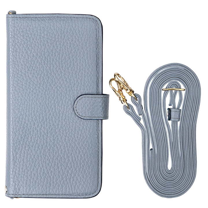 Genuine leather 32 colors Italian shrink leather shoulder strap included notebook-style case (with belt)