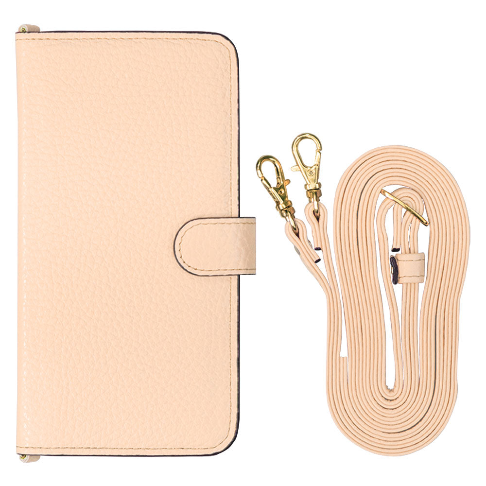 Genuine leather 32 colors Italian shrink leather shoulder strap included notebook-style case (with belt)