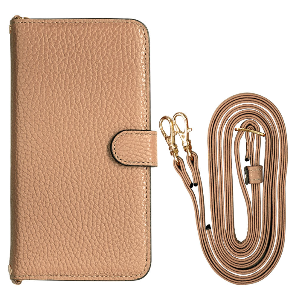 Genuine leather 32 colors Italian shrink leather shoulder strap included notebook-style case (with belt)