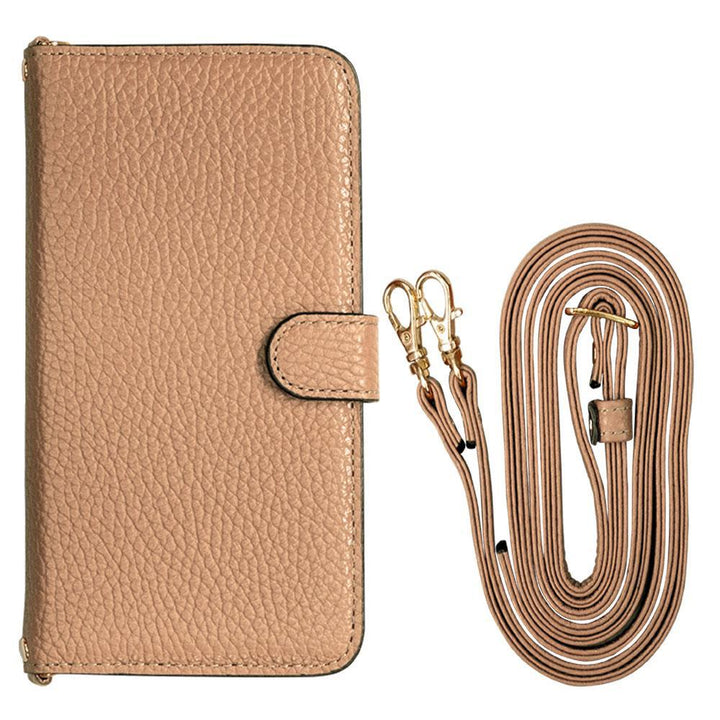 本革 32色 イタリアンシュリンクレザー ショルダーストラップ付 手帳型ケース（ベルトあり） Xperiaシリーズ