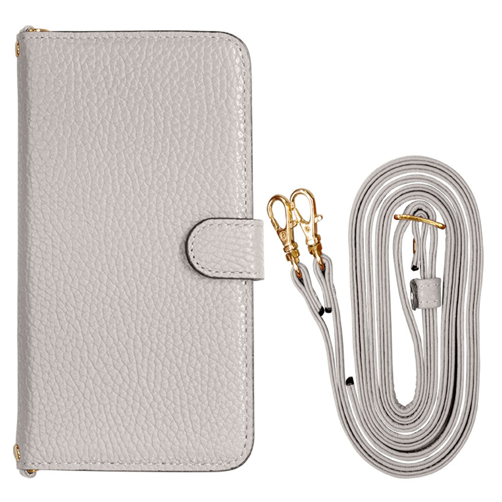 Genuine leather 32 colors Italian shrink leather shoulder strap included notebook-style case (with belt)