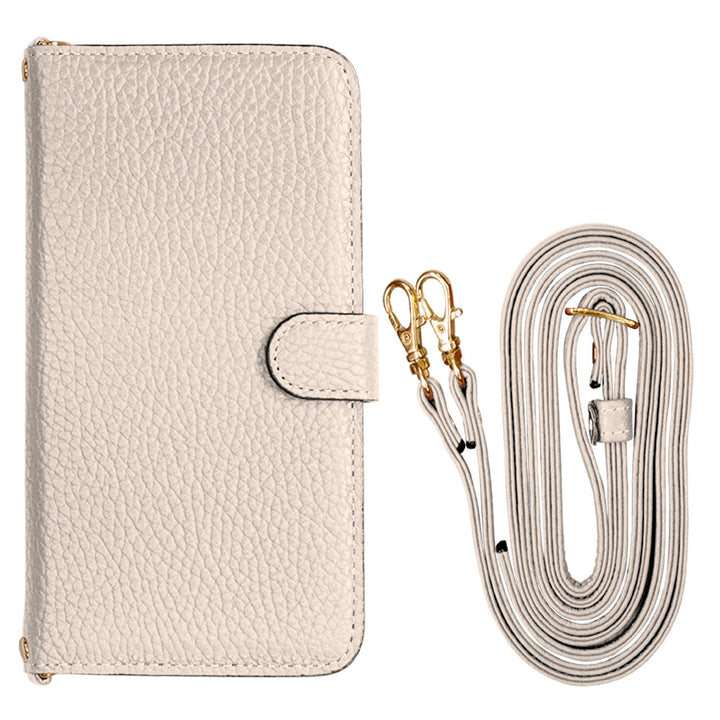 Genuine leather 32 colors Italian shrink leather shoulder strap included notebook-style case (with belt)