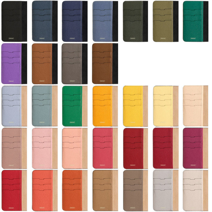 【POPUP Limited Sale】Genuine Leather 32 Colors Italian Shrink Leather Genuine Leather Stone Frame Deco Wallet Case