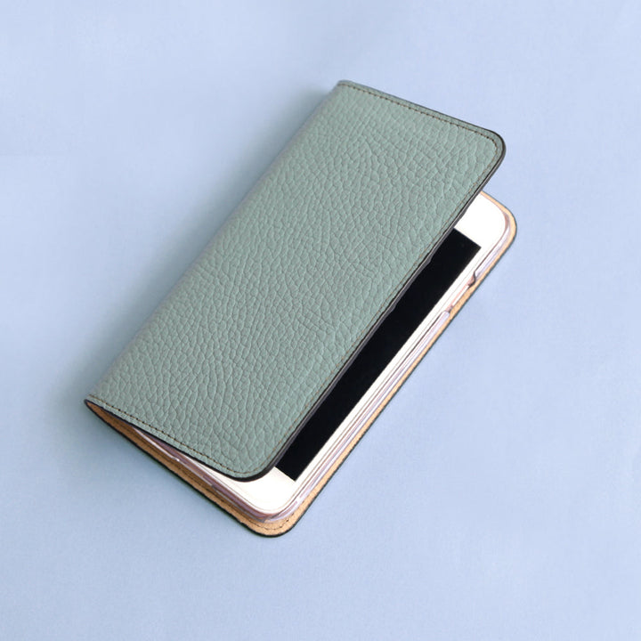 【POPUP Limited Sale】Genuine Leather 32 Colors Italian Shrink Leather Genuine Leather Stone Frame Deco Wallet Case