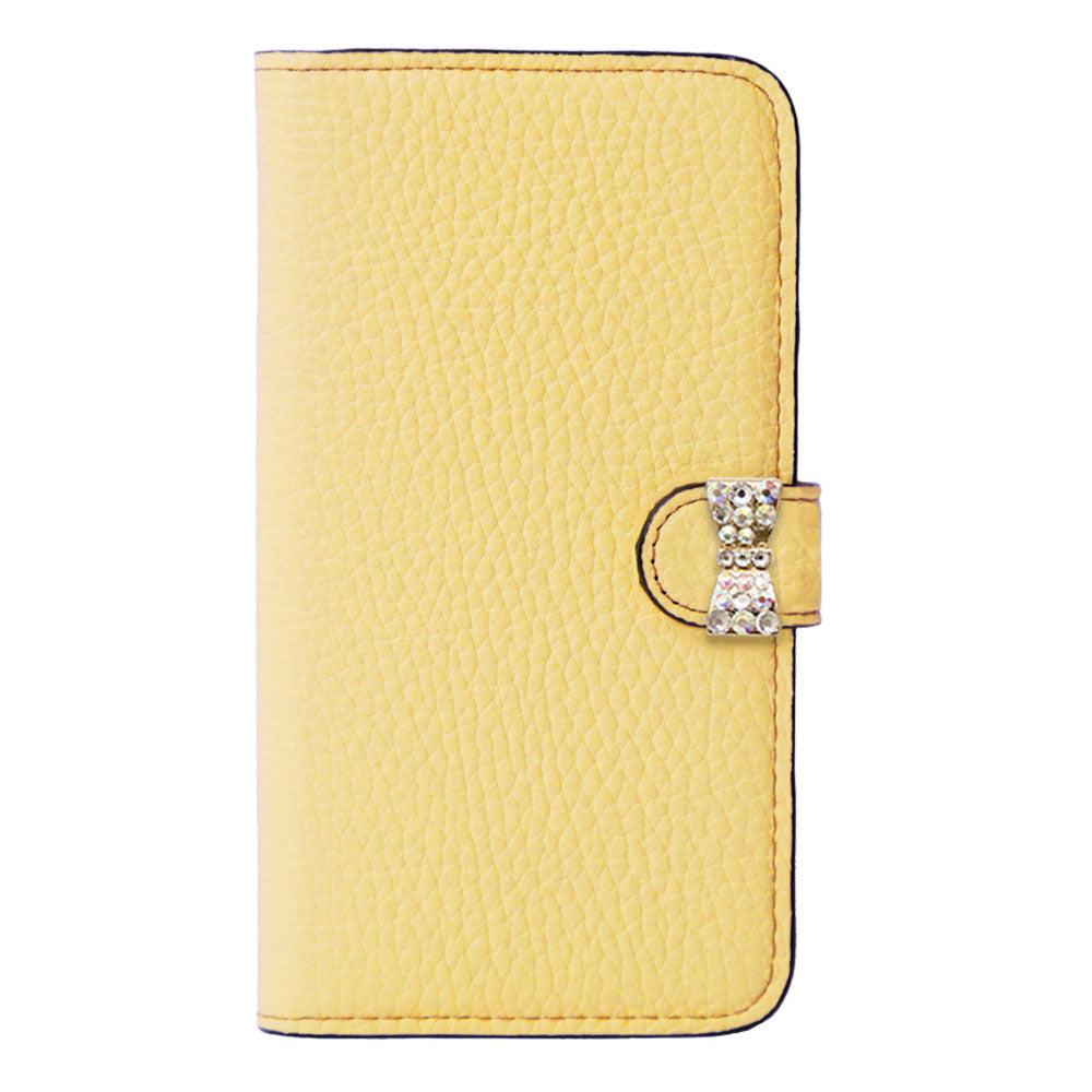 【POPUP Limited Sale】Genuine Leather 32 Colors Italian Shrink Leather Genuine Leather Belted Stone Ribbon Wallet Case (With Belt)