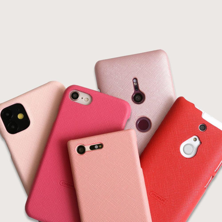 Série rose en cuir végan Coque arrière Série OPPO