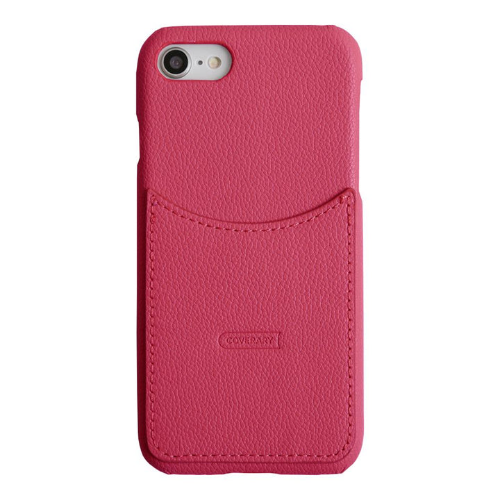 Vegan Leather Smiley Pocket Back Case iPhone Series