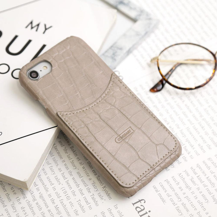 Crocodile Pattern Pastel Smiley Pocket Back Case Zenfone Series