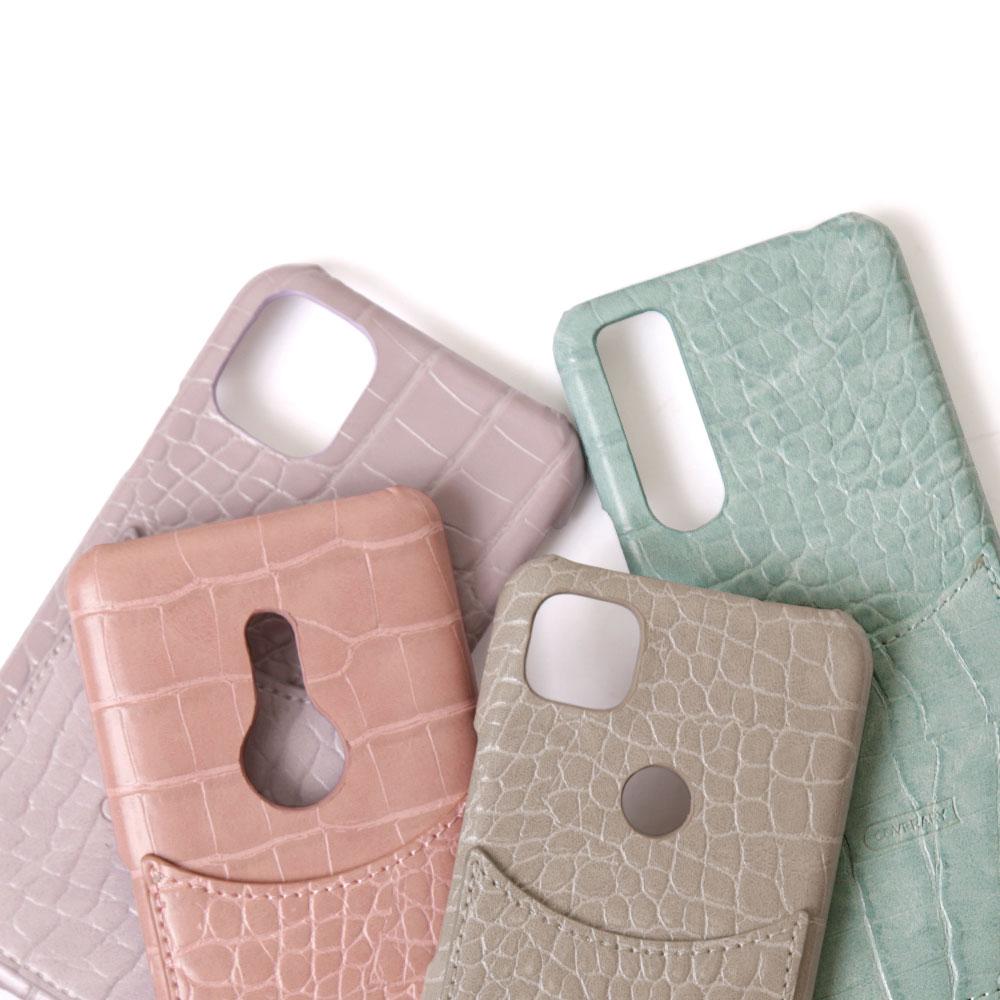 Crocodile Pattern Pastel Smiley Pocket Back Case Zenfone Series