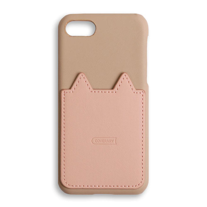 Vegan leather cat-shaped pocket back case Galaxy series