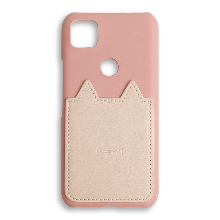 Vegan leather cat-shaped pocket back case LG series