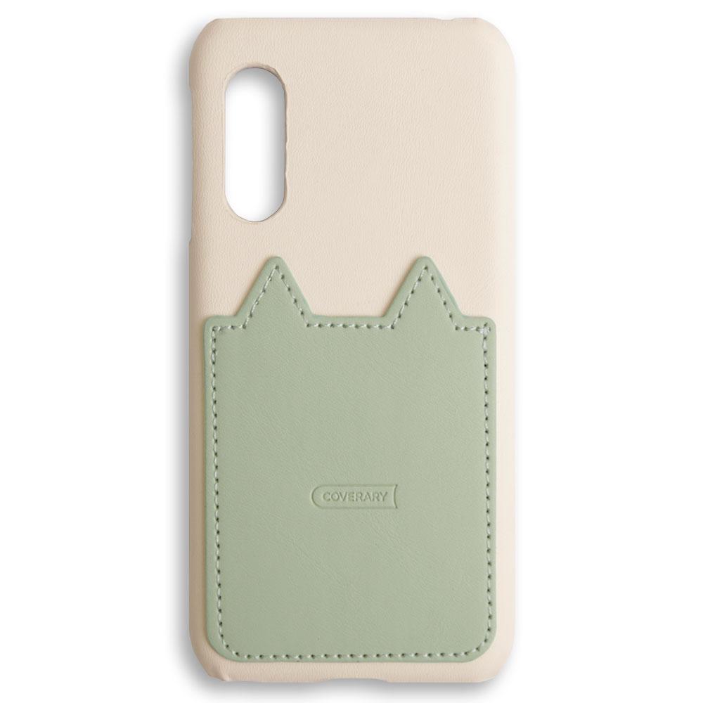 Vegan leather cat-shaped pocket back case LG series