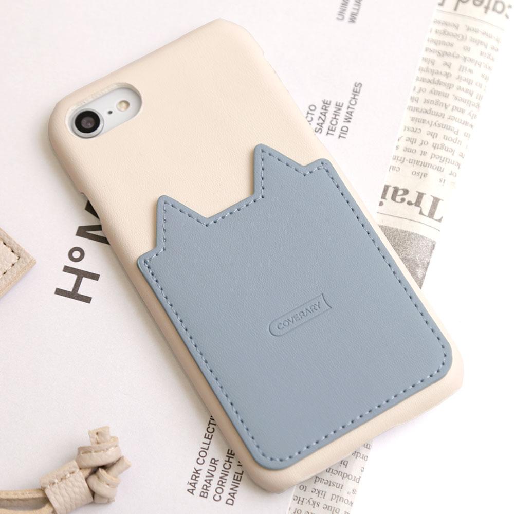Cuir végan Poche en forme de chat Coque arrière Série Google Pixel
