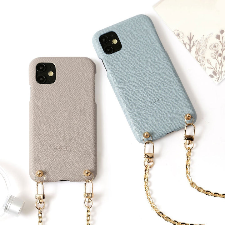 Sangle d'épaule dorée en cuir végan, coque arrière, série Galaxy