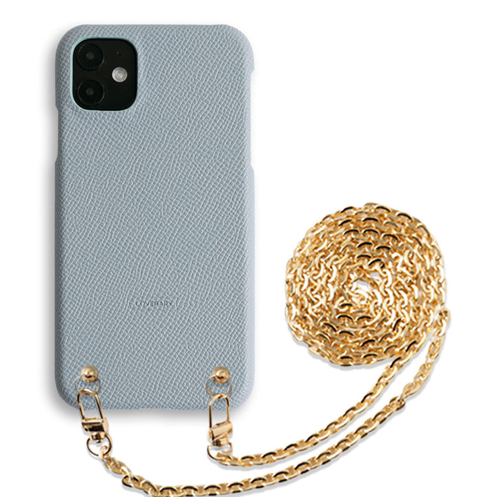 Cuir végan sangle d'épaule dorée coque arrière