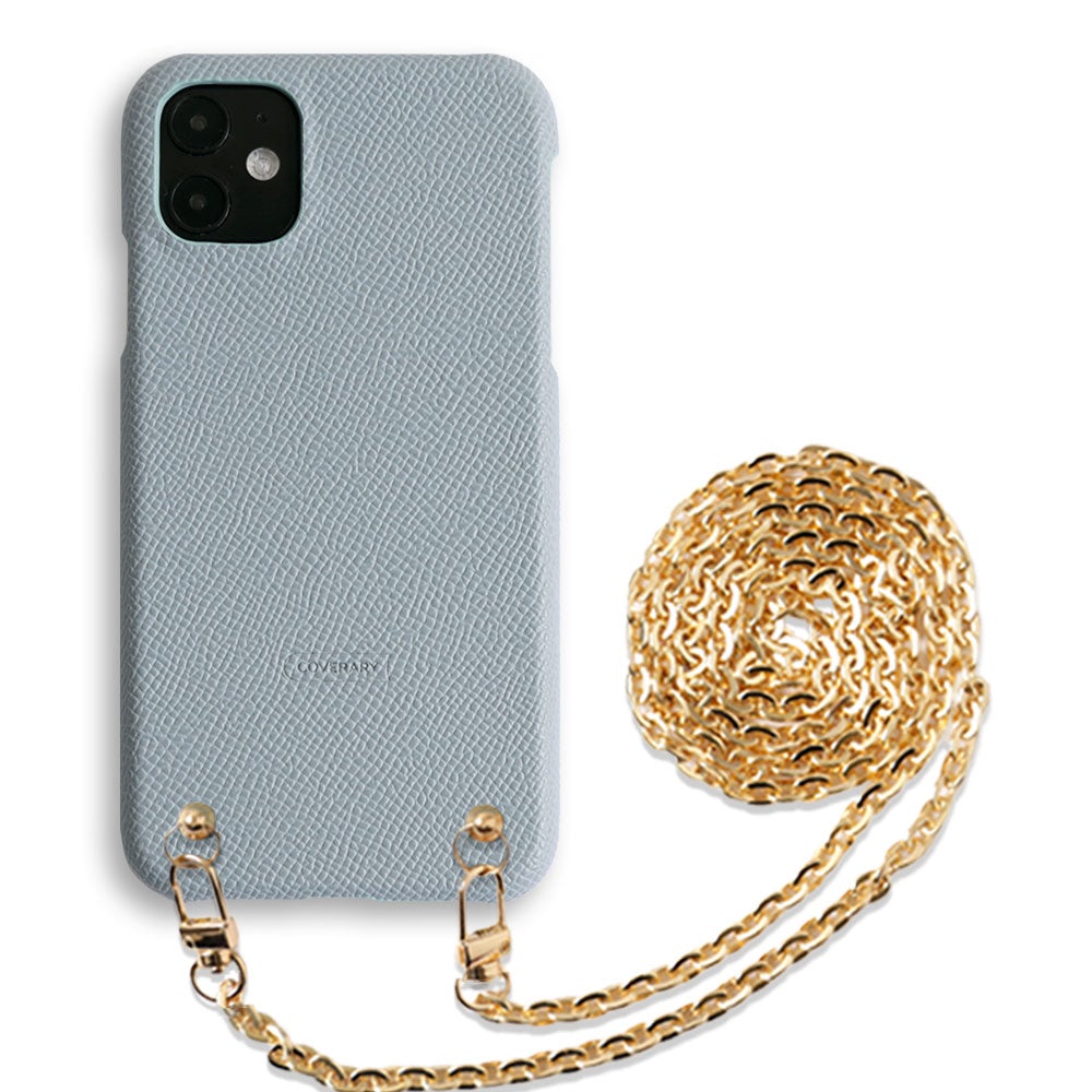 ヴィーガンレザー ゴールドショルダーストラップ 背面ケース AQUOSシリーズ