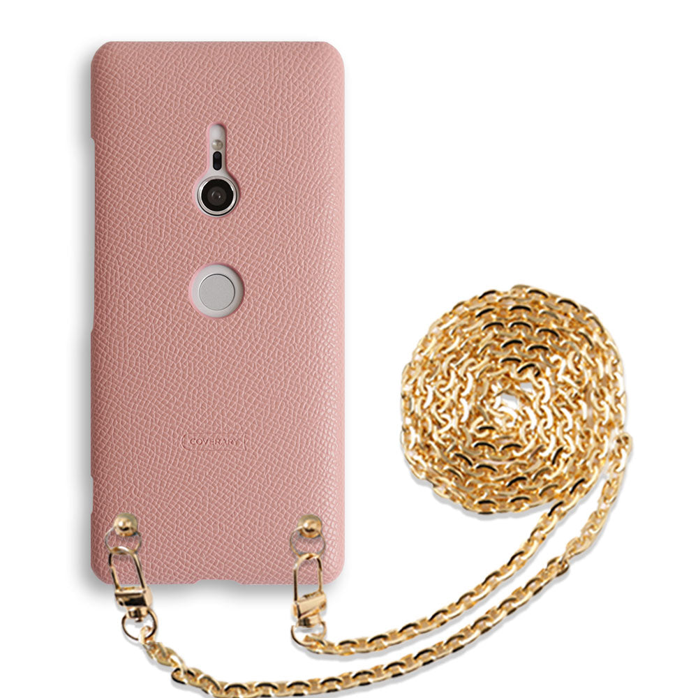 Cuir végan sangle d'épaule dorée coque arrière