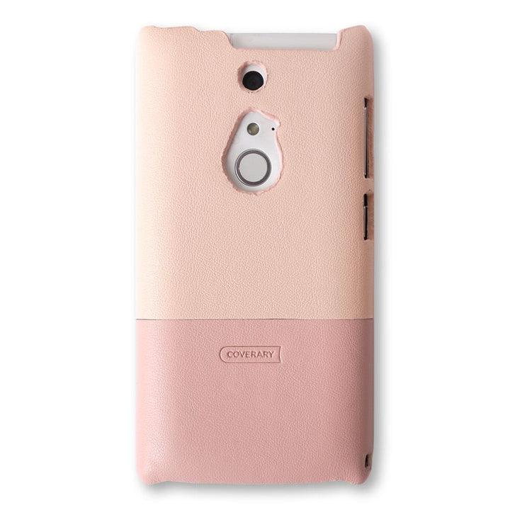 Coque arrière bicolore en cuir végan pour la série Xiaomi