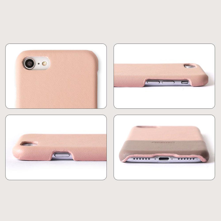 Vegan leather bicolor back case for Google Pixel series