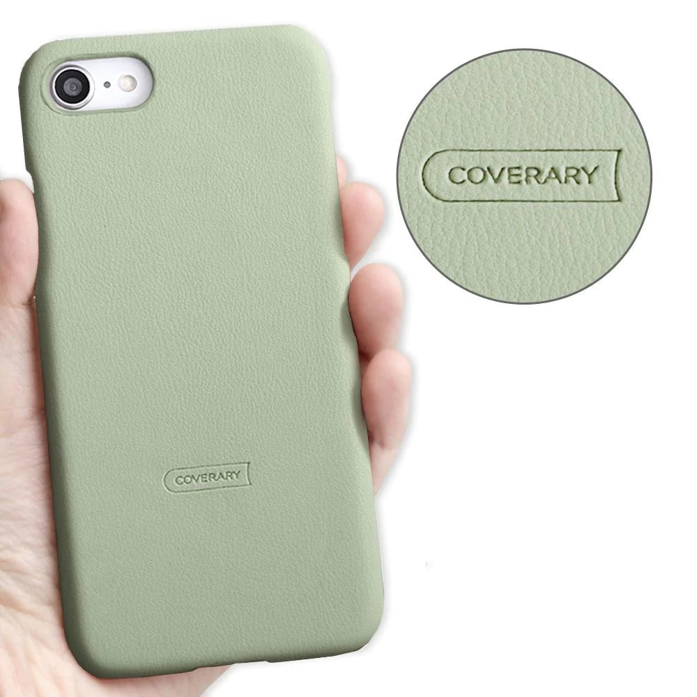 Cuir végan pastel terne sangle perle pour doigt décoration initiale coque arrière