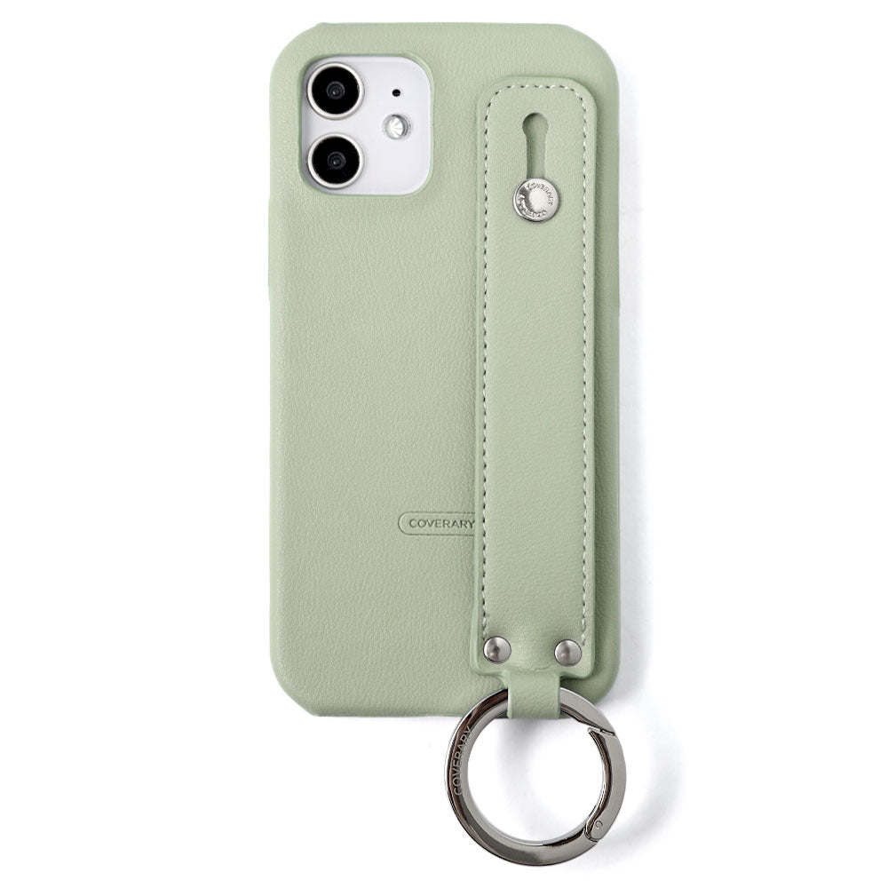 Vegan leather muted pastel back case with hand belt