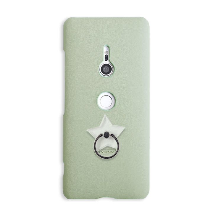 Cuir végan pastel terne anneau de téléphone coque arrière série Galaxy