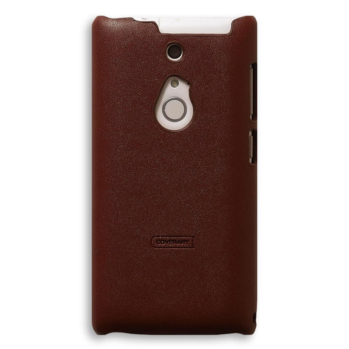 Coque arrière simple en cuir végan pour la série AQUOS