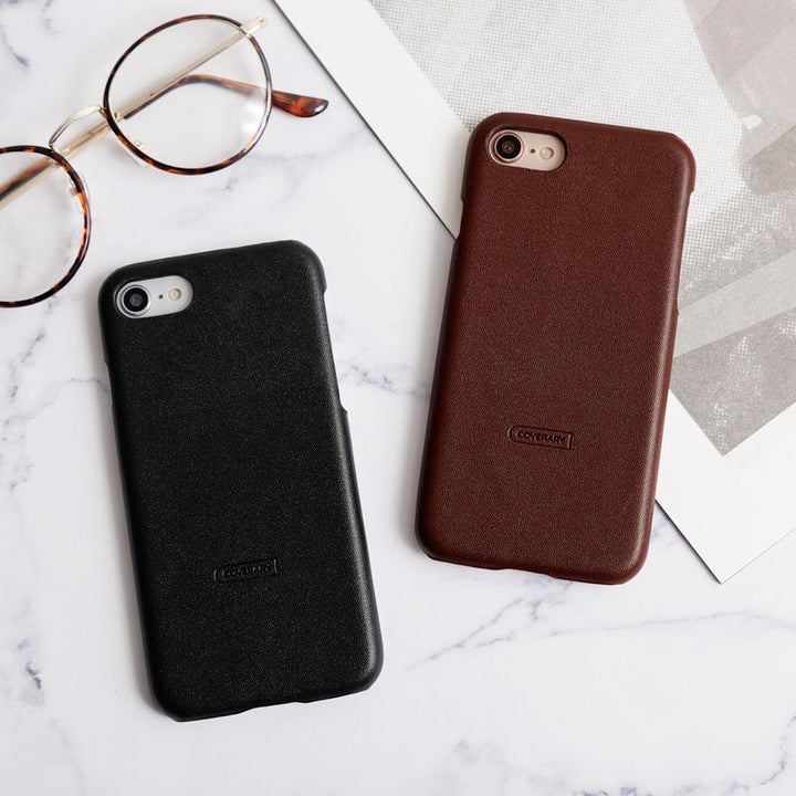 Coque arrière simple en cuir végan pour la série OPPO