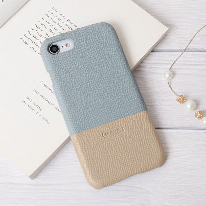 Vegan leather textured bicolor back case for Xiaomi series