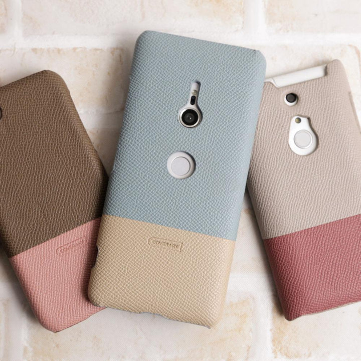 Cuir végan texturé bicolore coque arrière série OPPO