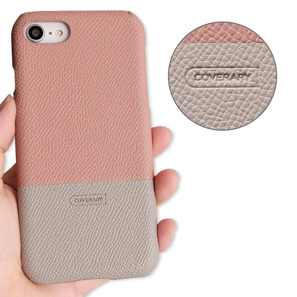 Cuir végan texturé bicolore coque arrière série OPPO