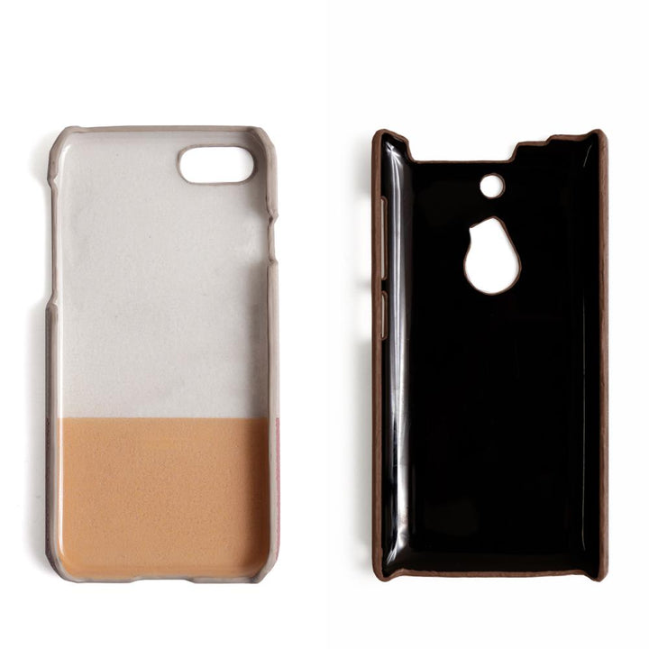 Vegan leather textured bicolor back case Xperia series