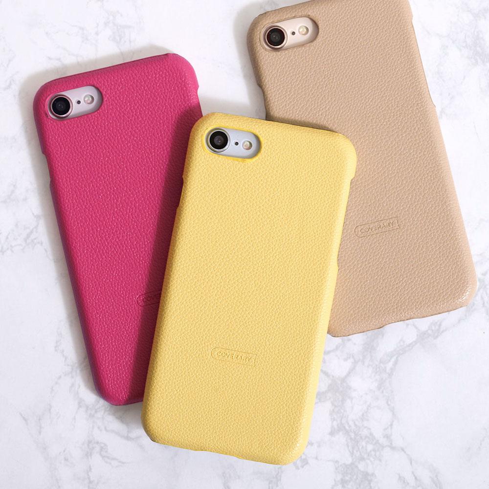 Vegan Leather Basic Leather-style Back Case iPhone Series