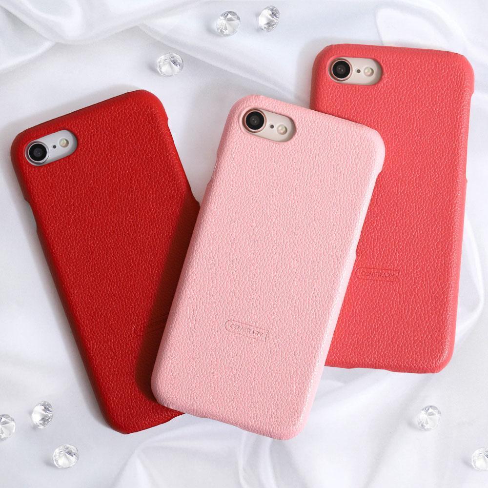 Vegan Leather Basic Leather-style Back Case iPhone Series