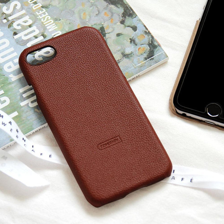 Vegan Leather Basic Leather-style Back Case iPhone Series