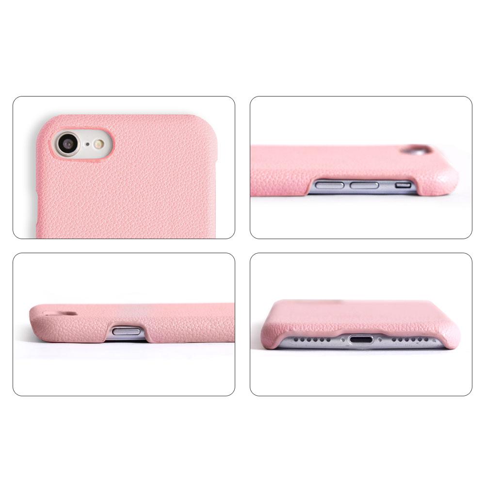 Vegan Leather Basic Leather-style Back Case iPhone Series