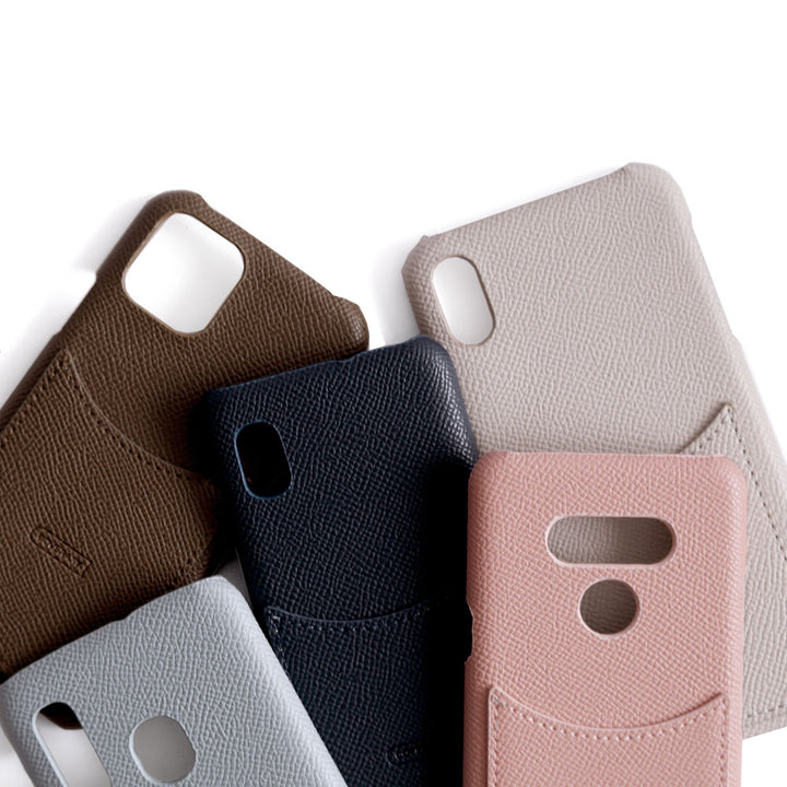 Vegan Leather Basic Smiley Pocket Back Case Xperia Series