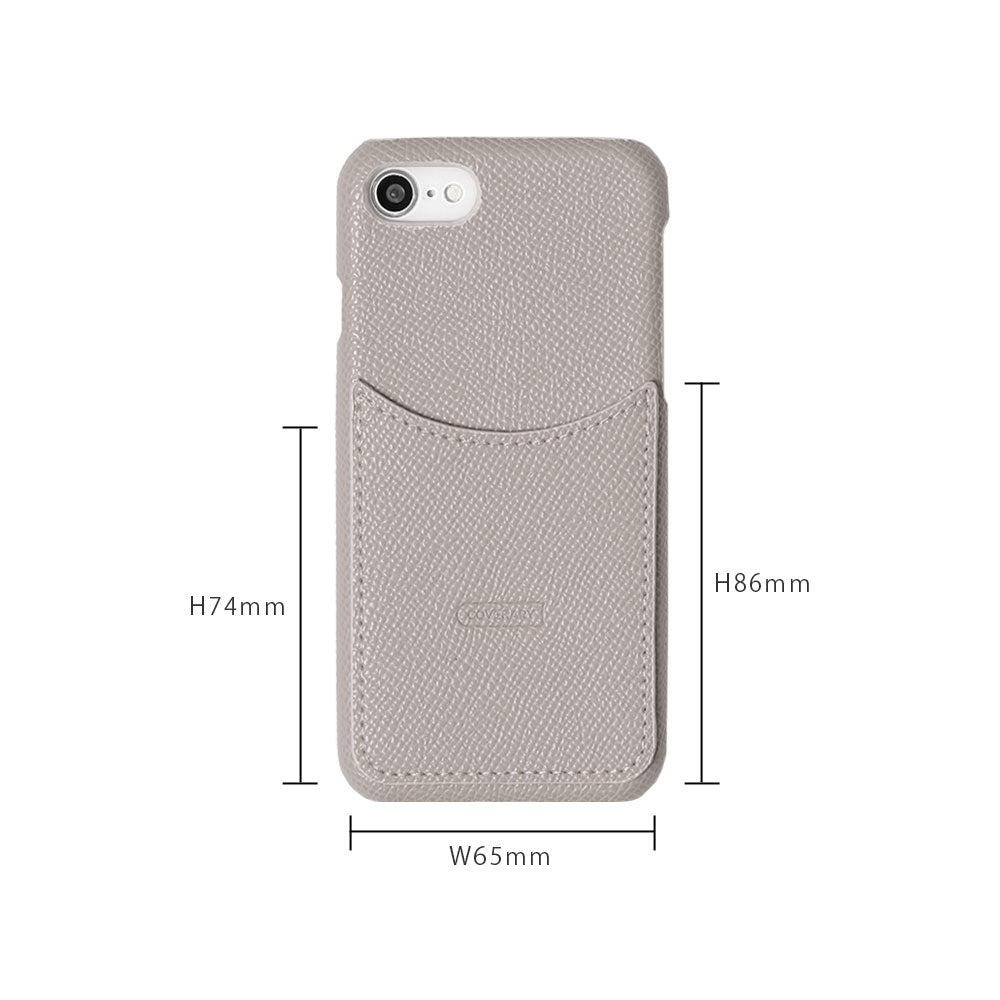 Vegan Leather Basic Smiley Pocket Back Case